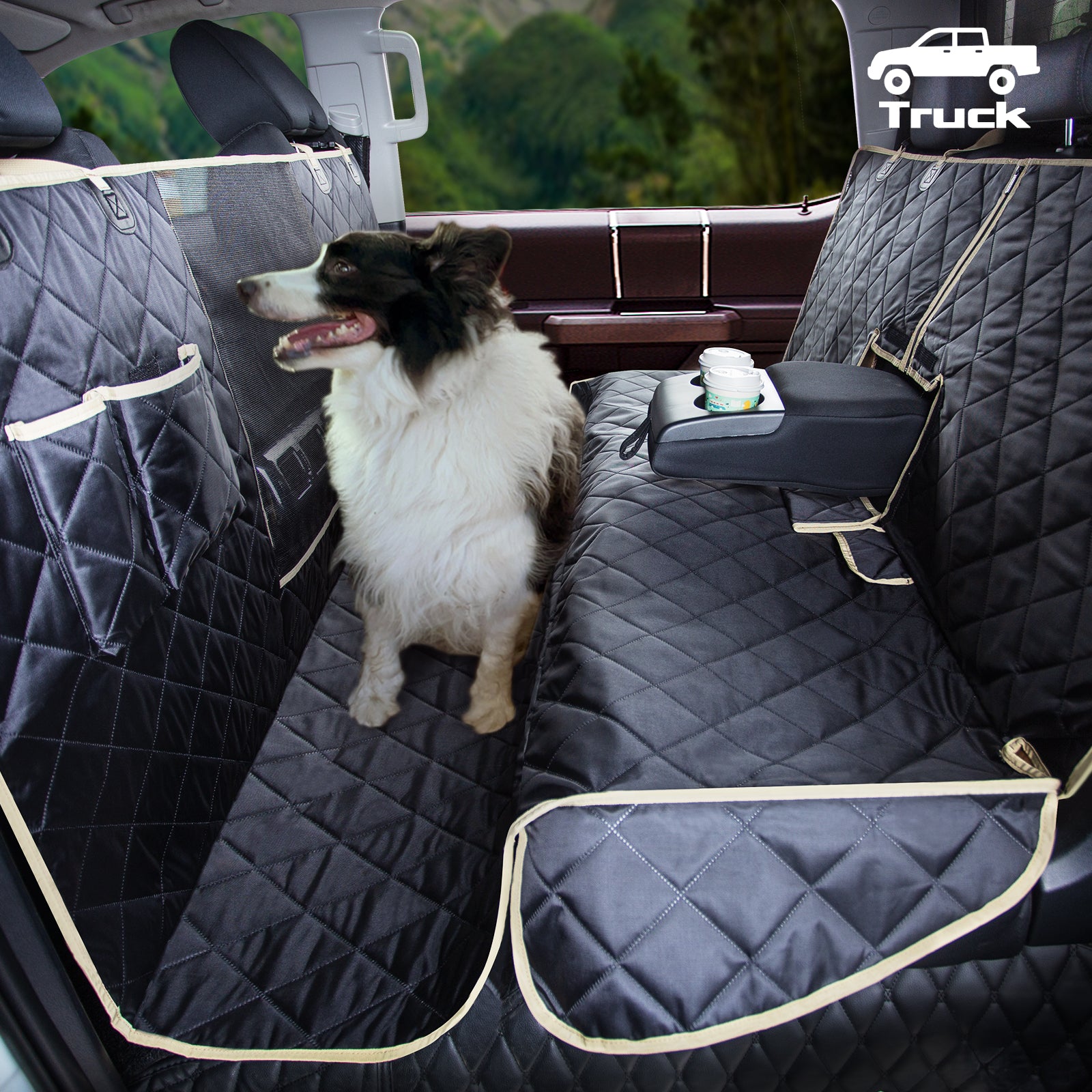 Dog Seat Cover Hammock for Back Seat Durable Waterproof Car Truck Suv  Seatbelt 6958104823152