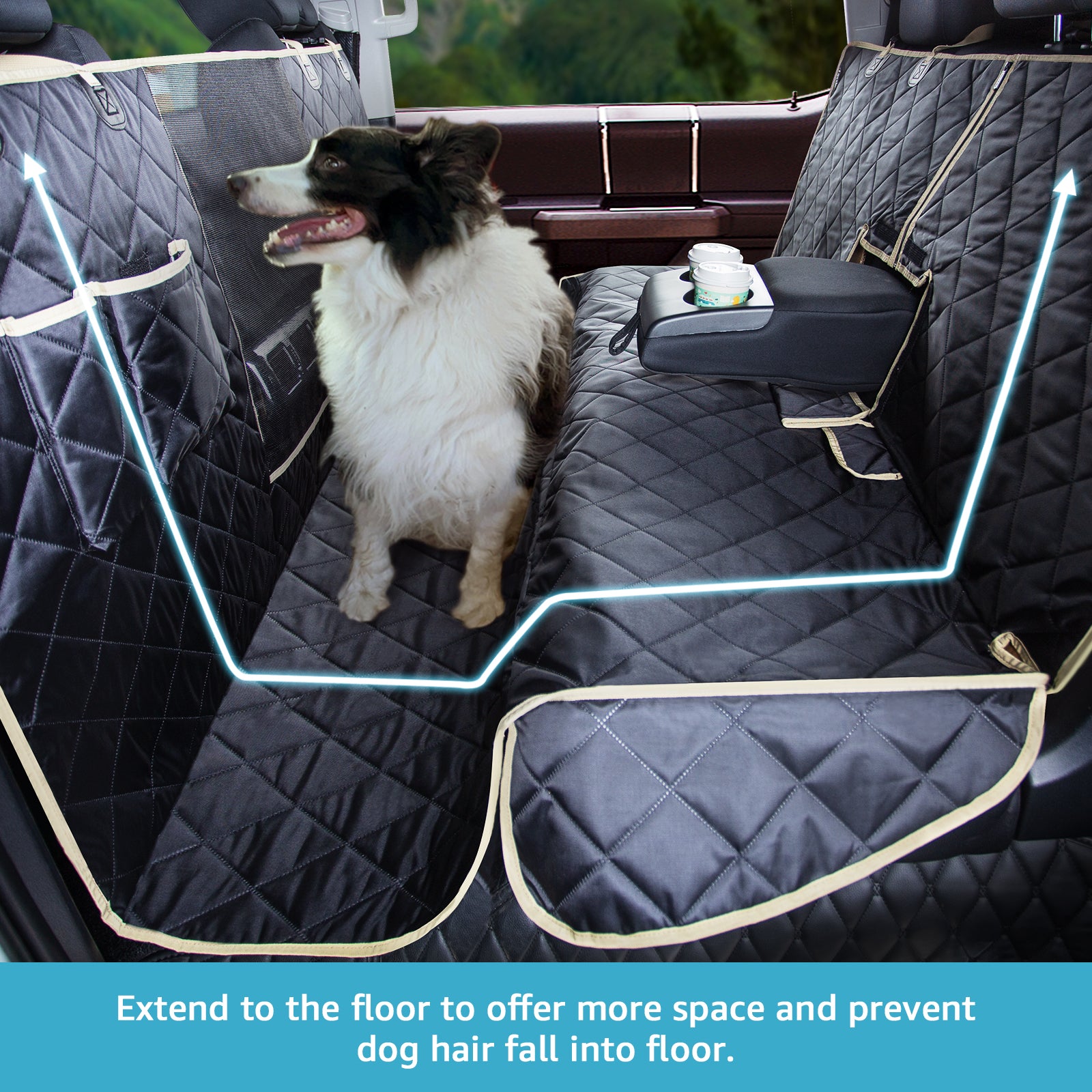 Lassie Hamac de voiture 4 en 1 pour chien, 100 % étanche, avec fenêtre en  maille, taille universelle pour voitures, SUV et camions