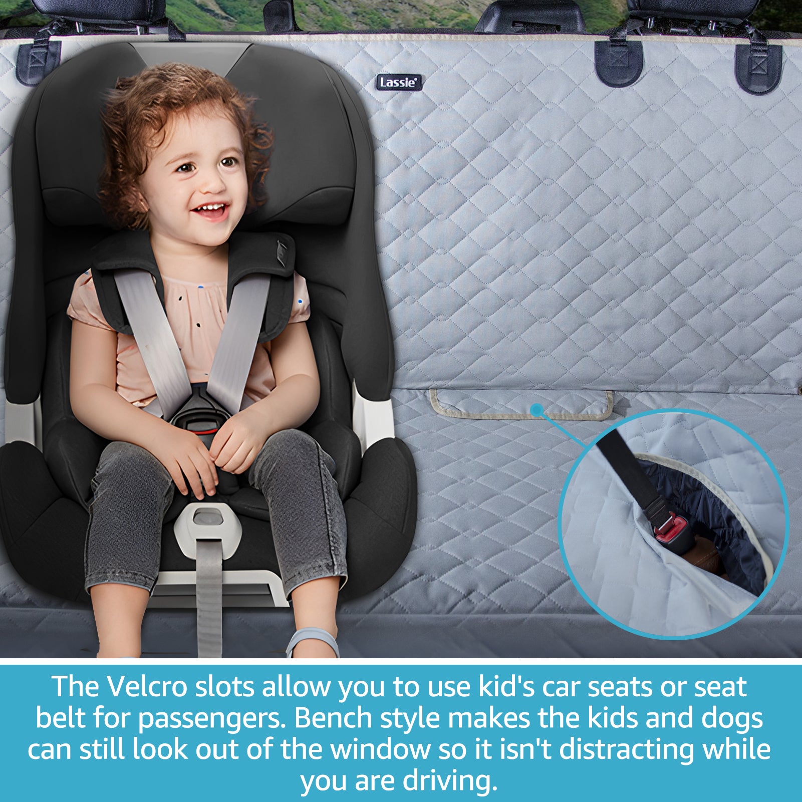 Lassie Dog Seat Covers for Trucks Back Seat Waterproof and Heavy Duty Lassie Best Dog Car Seat Covers